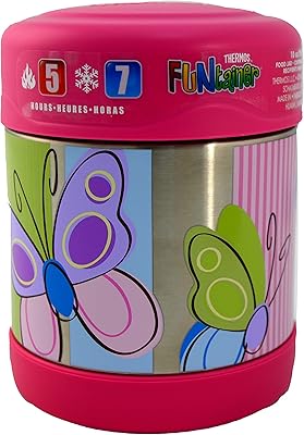 Bol funtainer thermos en acier inoxydable - papillon 290ml
