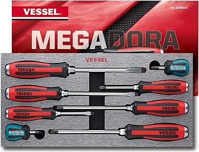 Jeu de 8 tournevis à verrouillage vissel megadura. acétate 9308