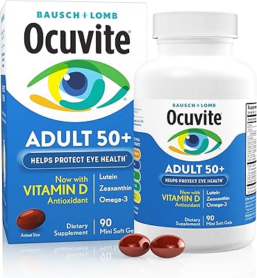 Supplément de vitamines et minéraux pour les yeux ocuvit, zinc, vitamines c, e