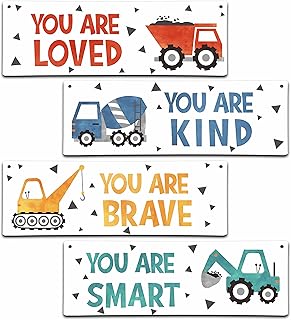 Décor mural en bois pour chambre d'enfant 4 pièces art de motivation