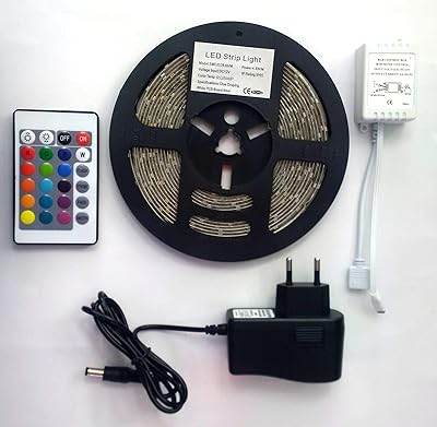 Bande lumineuse led, smd 3528, 7 couleurs, télécommande