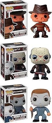Figurines à collectionner du film d'horreur funko classics pop : freddy krueger, jason