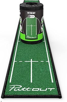 Tapis de mini-golf puttout - vert - 96,5" x 9,8"
