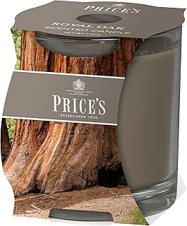 Bougie parfumée price's royal oak - parfum d'ambiance boisé majestic - parfum longue