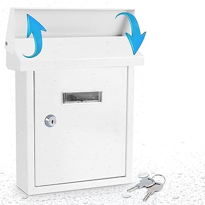 Boîte aux lettres à serrure murale résistante aux intempéries - acier galvanisé