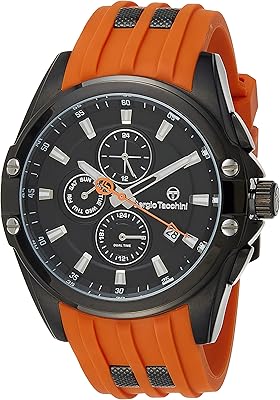 Montre heretic pour homme avec bracelet en silicone, orange, st.1.10235-4, orange