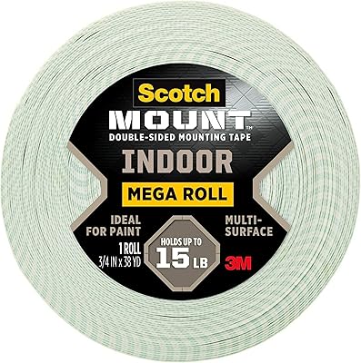 Rouleau de ruban adhésif double face scotch pour intérieur, 110h-mr, 3/4" x 1,368"