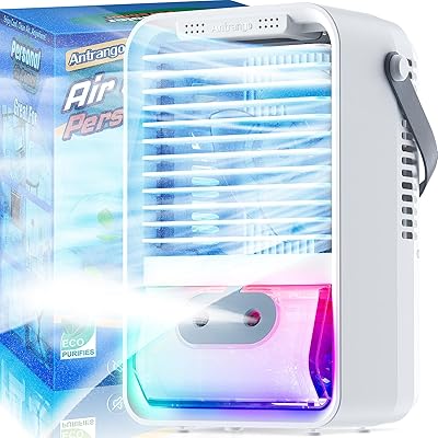 Climatiseur portable grand réservoir d'eau de 18 oz refroidisseur d'air usb avec aromathérapie