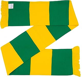 Écharpe united fans à rayures traditionnelles vertes et dorées de style newton heath