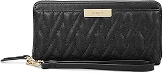 Lawson arnd portefeuille zippé rustlet pour femme ngq119946, noir par nine west, noir