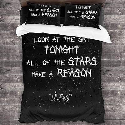 Imaoquhu lil peep star shopping lyrics starry background boutique parure de lit 3