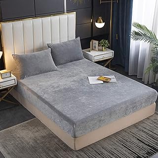 Drap de lit double en mélange 100 % coton et polyester, doux, confortable