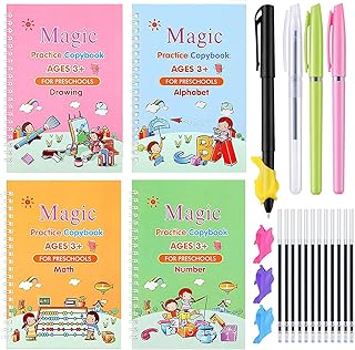Livre d'entraînement à la magie réutilisable pour l'apprentissage de l'écriture manuscrite pour enfants