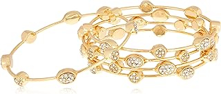 Bracelet en cristal plaqué or steelie pour femme, réglable, métal