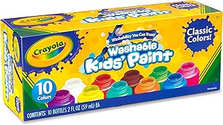 Ensemble de peinture d'activité lavable crayola pour enfants, multicolore, 10 pièces de chaque