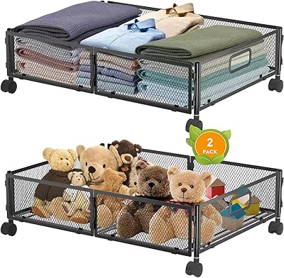 Conteneurs de rangement sous le lit belfrey, organisateur de rangement pour chaussures sous