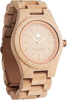Montre en bois pour femme, montre en bois d'érable or rose