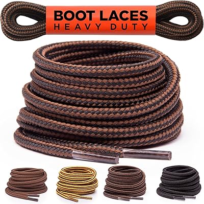 Lacets de bottes ronds divers [1 paire] lacets durables et robustes pour bottes, chaussures de travail, bottes de randonnée. Plus de choix, moins de dépenses avec Diaytar