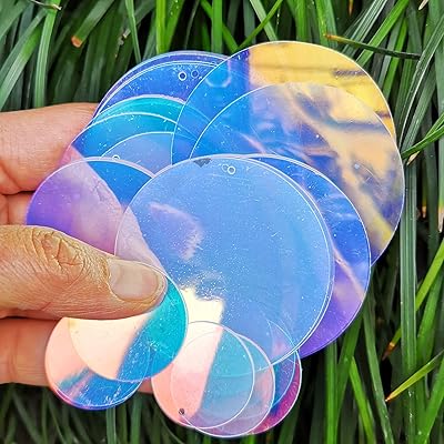 600 pièces de tailles assorties, paillettes amples pour décoration artisanale ronde au laser