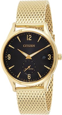 Montre solaire citizen pour homme, affichage analogique et bracelet en acier inoxydable