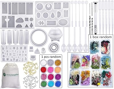 Ensemble de 84 moules en résine de silicone faits à la main, kits