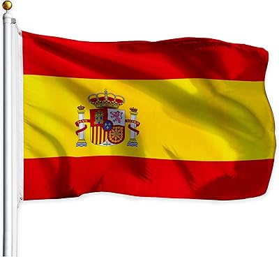 Drapeau d'espagne g128 | 3 x 5 pieds | série lightwave imprimée