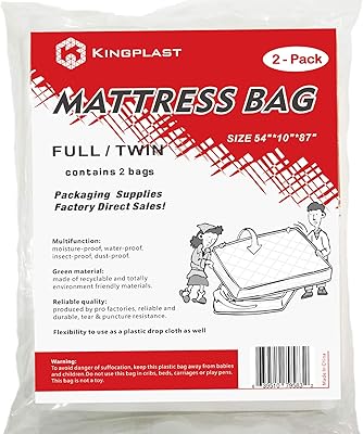 K kingplast lot de 2 sacs de rangement pour matelas double/simple à mouvement complet, 54" x 92", housse de sac de rangement en plastique pour matelas pour l'eau et la saleté. Simplifiez vos achats avec Diaytar, le e-commerce nouvelle génération