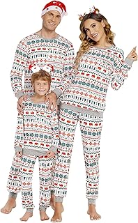 Ensemble pyjama familial assorti, ensemble de vêtements de nuit imprimés à manches longues
