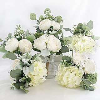 Bouquet de demoiselle d'honneur simononia - ensemble de 6 bouquets de fleurs artificielles