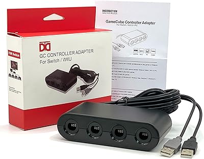 Adaptateur de manette gamecube ngc pour nintendo switch, wii u, pc, 4 ports
