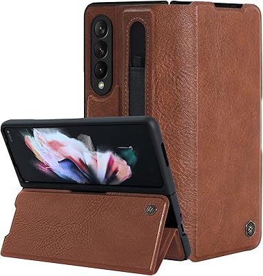 Coque nillkin galaxy z fold 3 avec porte-stylo s, housse de protection