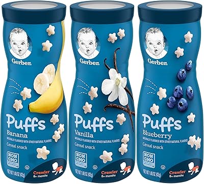 Gerber puffs snacks saveur banane, paquet de 42 g. Un océan de bonnes affaires sur Diaytar Sénégal