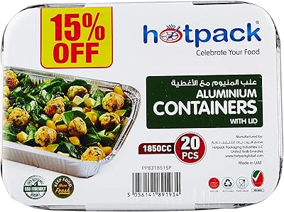 Boîte de conservation des aliments jetable hotpack emballage alimentaire récipient en aluminium