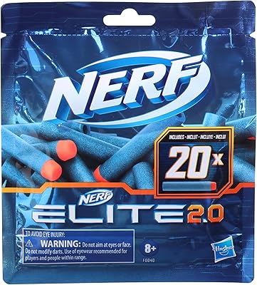 Jeu de fléchettes de tir de recharge nerf elite dart 2.0 20 en