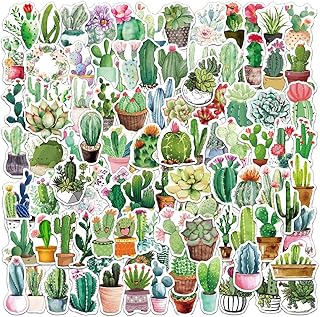 100 autocollants imperméables en vinyle, autocollants de plantes vertes pour autocollants de mode