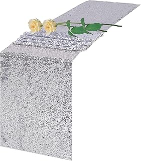 Chemin de table de luxe à paillettes brillantes pour fête de fiançailles anniversaire