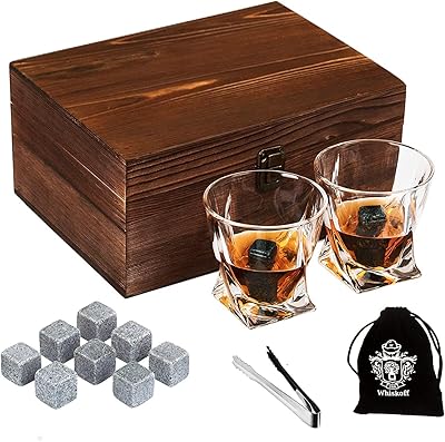 Ensemble de 2 verres à whisky coffret cadeau bourbon burbud stone cadeau
