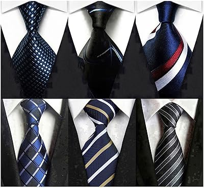 Ensemble 6 pièces de cravates wyhog pour hommes, cravate 100 % soie, cravate tissée, cravates jacquard. Diaytar Sénégal : Des promotions qui ont du sens