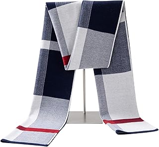 Écharpe en laine mérinos pour hommes long collier d'hiver avec boîte