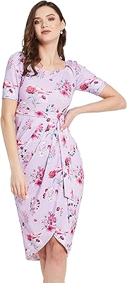 Robe en polyester de qualité supérieure, coupe décontractée, longueur genou, pour femme (moss23d31-37-254)