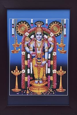 Cadre photo en bois guruvayurappan d'abi groups (14*10, multicolore)
