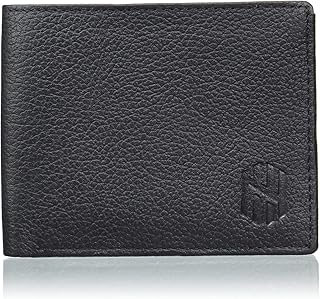 Portefeuille à deux volets en cuir nelly harper pour hommes