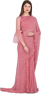 Georgette saree pour femme (ti2693_pink)