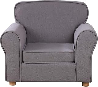 Grande chaise pour enfants babyland canapé en tissu de lin avec pieds