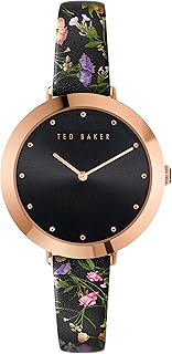Montre pour femme avec bracelet en cuir imprimé noir (modèle : bkpams3019i), noir