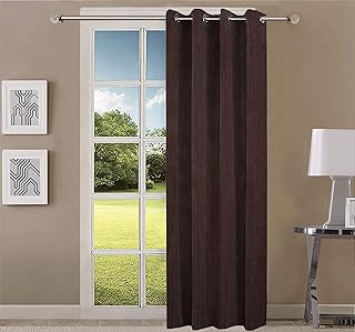 Queensliving rideau élégant à texture écrasée solide, pour porte de 9 pieds