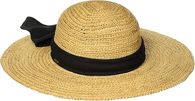 Chapeau en raphia à large bord scala pour femme (paquet de 1), multicolore