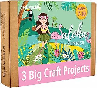 Jackinthbox nouveau kit d'artisanat tropical hawaïen | 3 projets en 1 comprend un magnifique