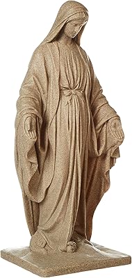 Statue de la vierge marie du groupe emsco - aspect grès naturel