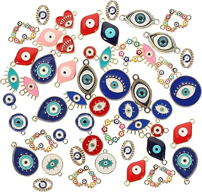 Outnice 40 pièces breloques pendentif mauvais œil pour la fabrication de bijoux